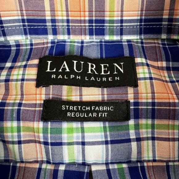 Lauren Ralph Lauren Men Large Black Label Colorful Plaid Long Sleeve Button Down - Picture 2 of 9